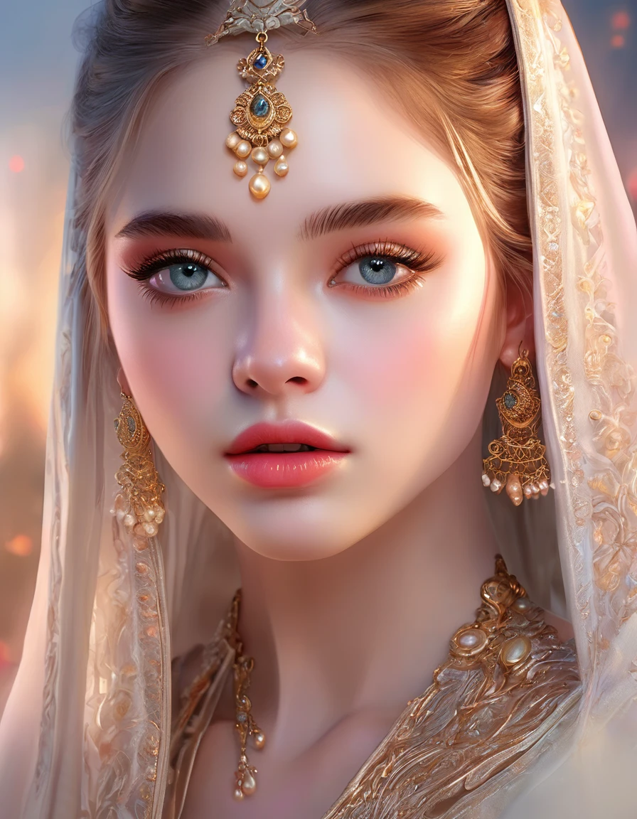 a beautiful girl, extremely detailed face and eyes, long eyelashes, beautiful detailed lips, 1girl, portrait, fantasy, digital painting, ethereal, soft lighting, warm colors, cinematic, highly detailed, intricate, ornate, elegant, delicate, serene, dreamlike, breathtaking, stunning, exquisite, masterpiece