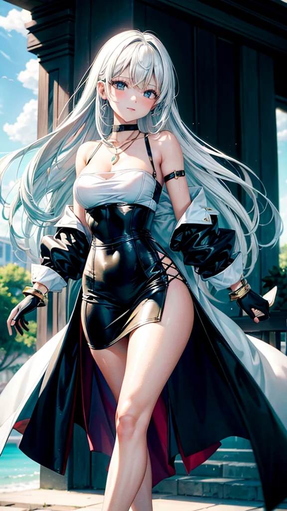 anime girl with white hair and black clothes posing naked, extremely detailed artgerm, detailed digital anime art, artgerm on artstation pixiv, guweiz on pixiv artstation, guweiz on artstation pixiv, fanart best artstation, :: rossdraws, trending on artstation pixiv, rossdraws 2. 5