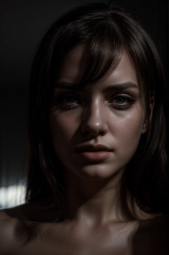 a young woman, beautiful detailed eyes, beautiful detailed lips, extremely detailed eyes and face, long eyelashes, pale skin, hidden face in shadow, bright background, dramatic lighting, high contrast, cinematic, atmospheric, chiaroscuro, moody, pensive, melancholic, (best quality,4k,8k,highres,masterpiece:1.2),ultra-detailed,(realistic,photorealistic,photo-realistic:1.37),cinematic lighting,dramatic shadows,dramatic contrast,dramatic mood,high-quality portrait