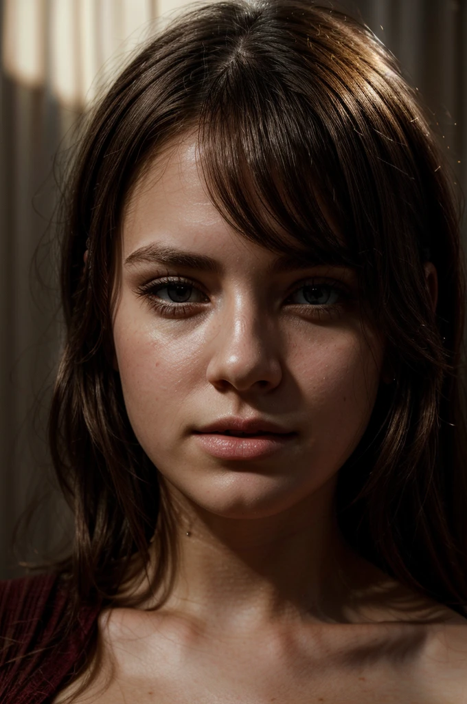 a young white female, her face hidden completely in shadow, light color background, detailed face, detailed portrait, dramatic lighting, high contrast, atmospheric, cinematic, minimalist, serene, elegant, soft focus, glowing skin, detailed hair, (best quality,4k,8k,highres,masterpiece:1.2),ultra-detailed,(realistic,photorealistic,photo-realistic:1.37),natural lighting,dramatic lighting,warm tones,soft colors,muted colors,high quality