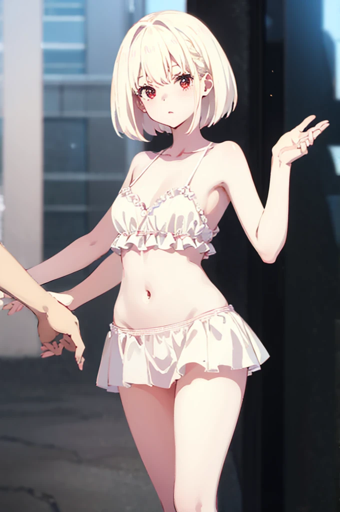 short hair、Light cream colored hair、Pale red eyes、On the bed、Blushing、M-shaped legs、Random pose、Looks like she&#39;s about to cum、Glamorous expression、Blushing、Red underwear、Cute underwear、Undressing、、Bedroom、On the bed、M-shaped legs、Random pose,Show your pants、short hair、Light cream colored hair、Pale red eyes、night、night、Not wearing a bra、、Blushing、lipstick、Perfect hands、Detailed hands、Bedroom、On the bed、hand bra
