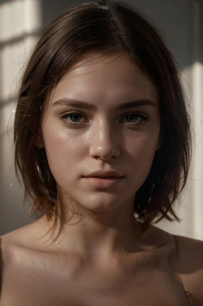 a young white female, her face hidden completely in shadow, light color background, detailed face, detailed portrait, dramatic lighting, high contrast, atmospheric, cinematic, minimalist, serene, elegant, soft focus, glowing skin, detailed hair, (best quality,4k,8k,highres,masterpiece:1.2),ultra-detailed,(realistic,photorealistic,photo-realistic:1.37),natural lighting,dramatic lighting,warm tones,soft colors,muted colors,high quality