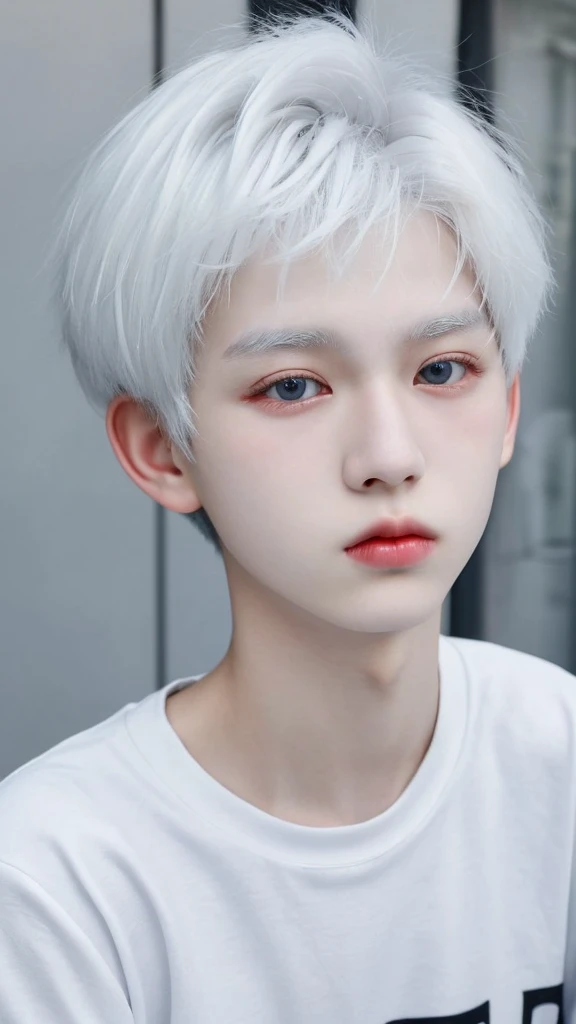 Boy
Korea boy
20 years old
ager
Beautiful
White hair
Cute face
Street look
Fame
Small face
Short hair
Makeup