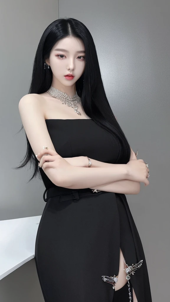 Korean lady.
Beautiful
Black Long hair.
Jewellery
CEO
25 years old
