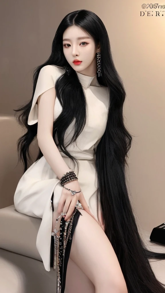 Korean lady.
Beautiful
Black Long hair.
Jewellery
CEO
25 years old