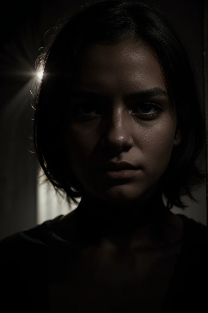 18 year old female, face fully obscured by shadow, outline of head visible, dramatic lighting, high contrast, chiaroscuro, moody atmosphere, mysterious, cinematic, dark and brooding, powerful portrait, striking composition, dramatic shadows, somber mood, deep shadows, alluring enigma, intense gaze, dramatic lighting effects, photorealistic, 8k, highly detailed, masterpiece