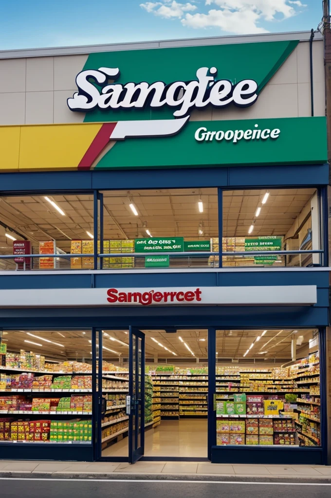 Sangduean Commercial Grocery Store Logo