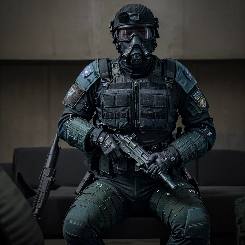 Creating an AI-generated image of Kosovo SWAT police officers would typically involve specific details about their uniforms and gear. Kosovo SWAT teams, similar to other SWAT units globally, often wear tactical gear that includes:
1. **Uniform**: Typically dark-colored (black or dark blue), with patches indicating their unit and possibly the Kosovo Police insignia.
2. **Body Armor**: Heavy-duty ballistic vests for protection, usually black or dark-colored, with pouches for equipment.
3. **Helmet**: Tactical helmets, often black or dark with visors or goggles for eye protection.
4. **Weapons**: They carry firearms such as assault rifles (e.g., HK G36, SIG SG 553), handguns (e.g., Glock 17), and sometimes shotguns or sniper rifles depending on the mission.
5. **Accessories**: Tactical gloves, knee and elbow pads, radios, and sometimes gas masks or breaching tools.
6. **Insignia and Patches**: Kosovo Police patches, flags, and possibly unit-specific insignia.