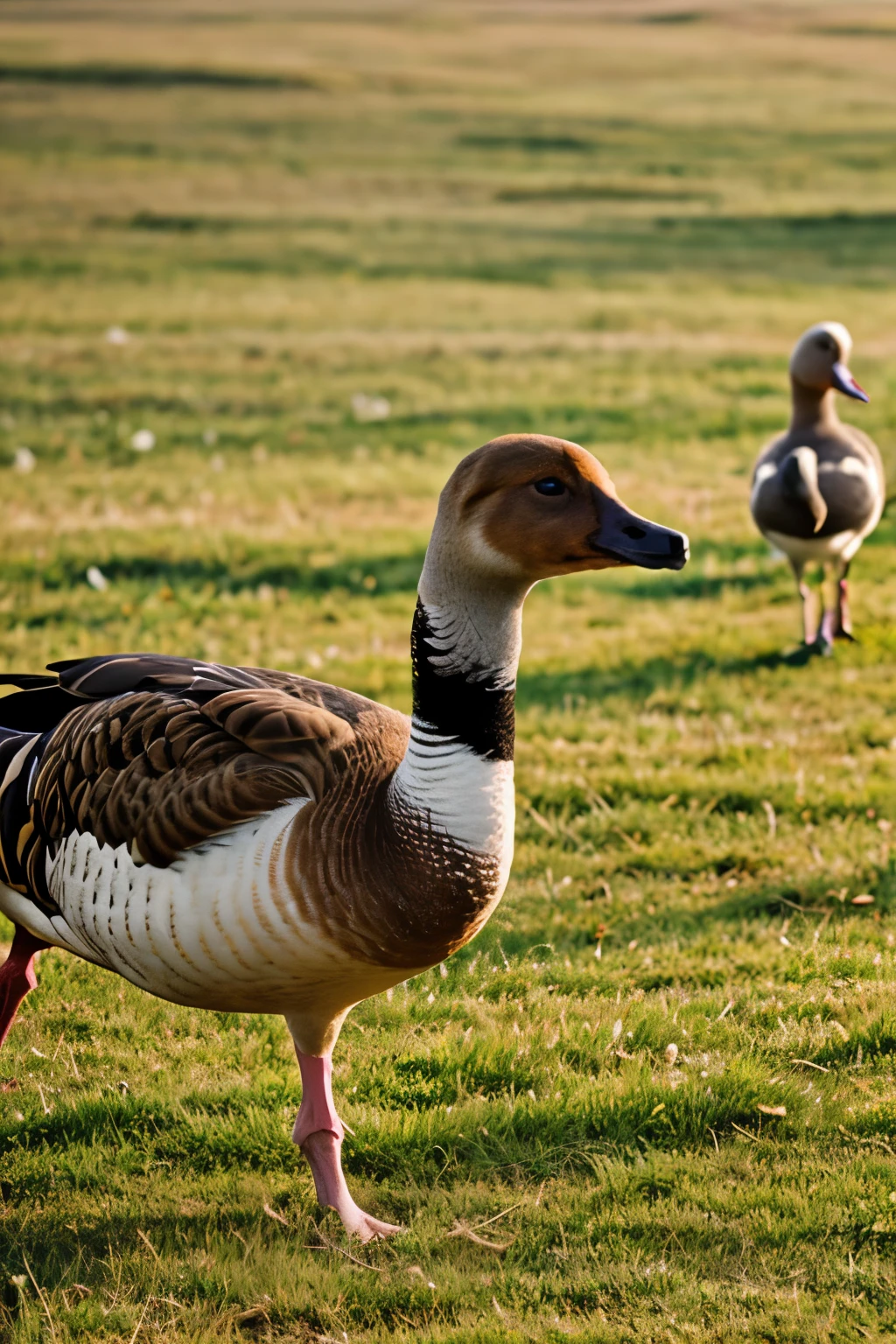 dog/Goose,Real photos,HD Background,grassland