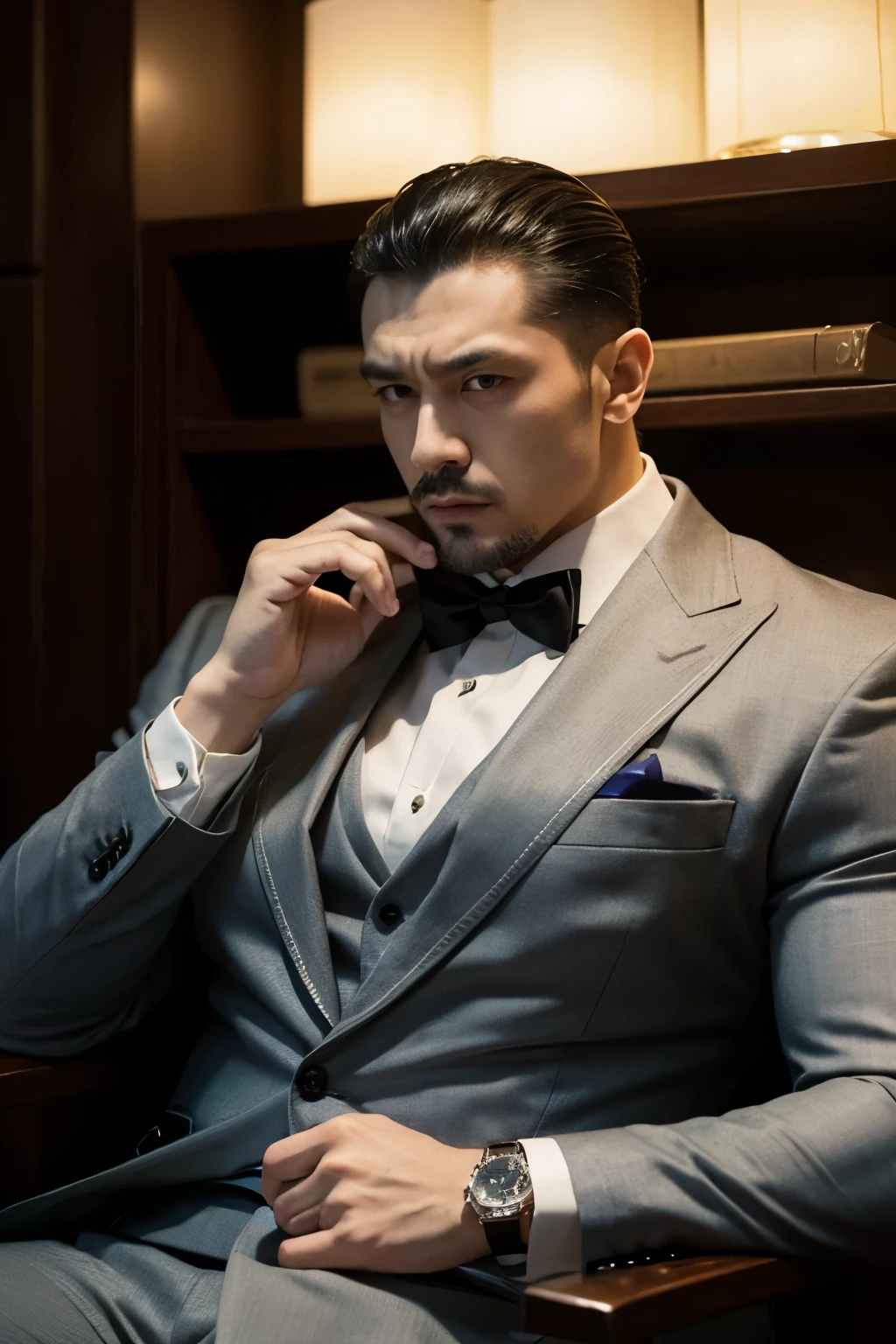 masterpiece, Masterpiece, man, muscular, forage, Mafia boss, suit, rough