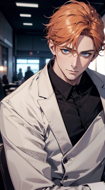 (best quality,4k,8k,highres,masterpiece:1.2),ultra-detailed,(realistic,photorealistic,photo-realistic:1.37),1 man,31 years old,mature man,very handsome,without expression,smile,short grey b
Orange hair,blue eyes,penetrating gaze,perfect face without errors,imposing posture,businessman,office background,cinematic lighting,hdr image