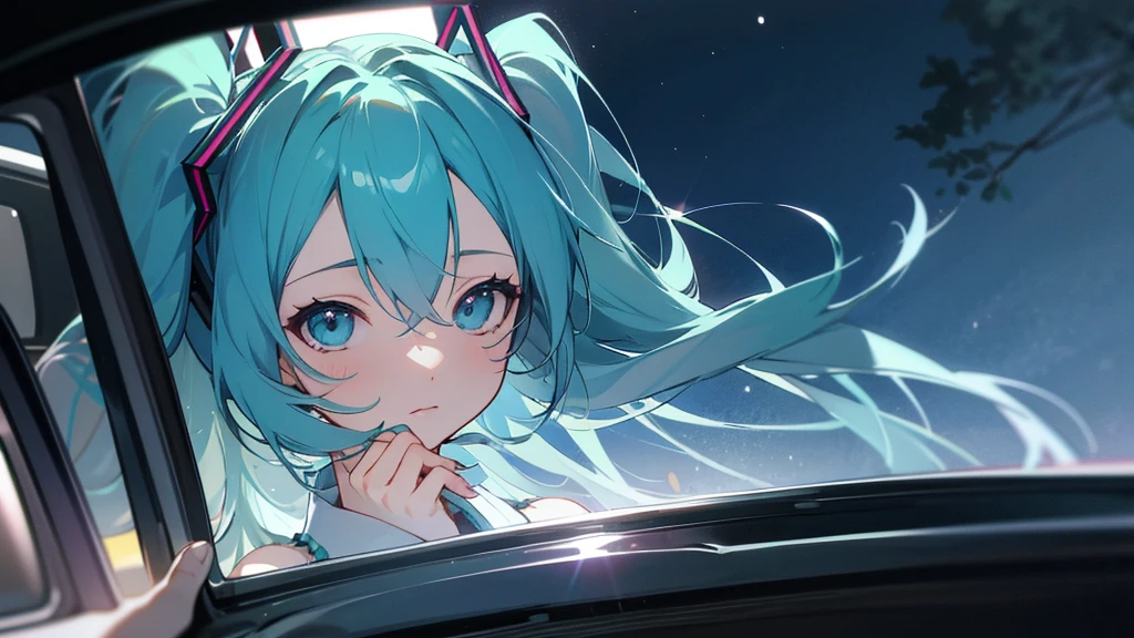 SFW, pecho,Tren,comino ,upper front shot,stand,Hatsune gran multitud,Tren,