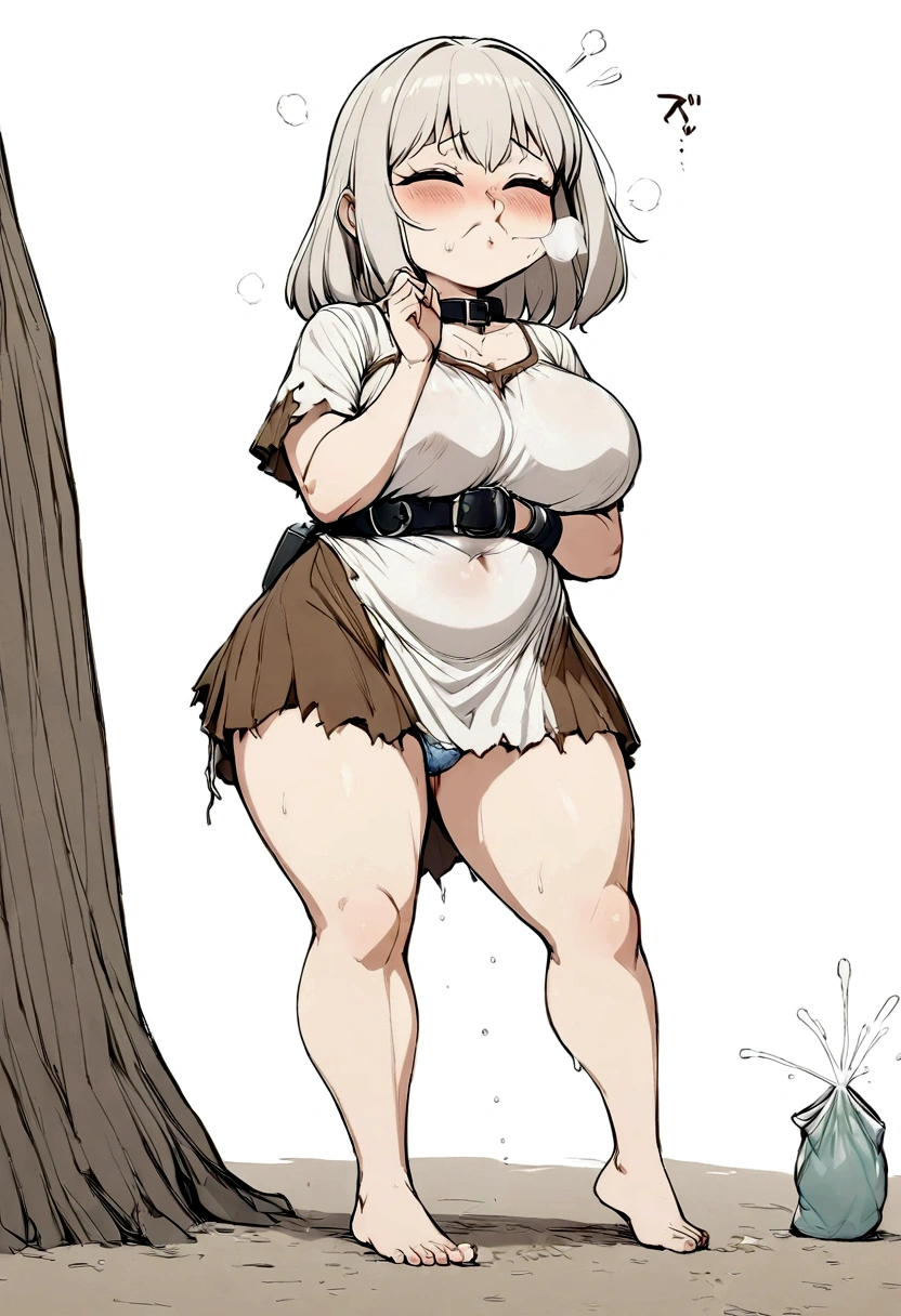 Anime. Girl. Cutie. Ssbbw. Slave. Dirty tunic. Torn tunic. Slave collar. Shackles. Barefoot. Cold. Runny nose. Nasal mucus. Snot flows from the nose. Sneeze. Sneezing. Strong, desperate desire to sneeze. She sneezed. Snot flowed from the nose when sneezing. Handkerchief. Cover your nose with your hand. Blows his nose. Urinary incontinence. Urination. Urine. Strong urge to pee. She pees on the floor. She peed herself. Diarrhea. Defecation. Poop. Strong desire to poop. She pooped in her panties. She shit herself. Standing. Stands at full height. Slave market. Sneezing fetish. Omorashi. Scat. Full height. Whole body. A high resolution. Ultra resolution.