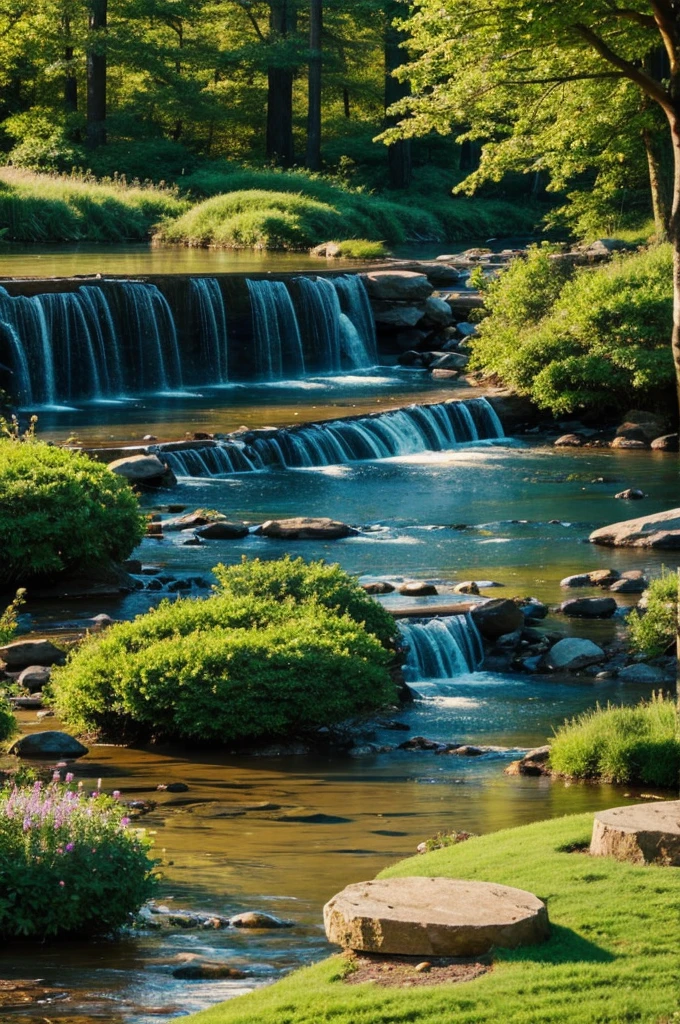 Create a beautiful landscape with nature