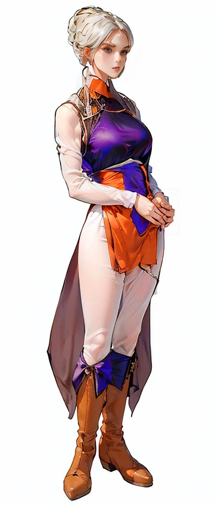 ((Upper shouldescial closeupigboobs， looking at viewe, Anime big breasts,  Standing Painting, Viewing angle,  Foreshortening, Foreshortening, 8K, Super Detail，Silver Hair,Endless Reality, White background， Standing Painting, 8K, Super Detail, 1080P, Women HD，woman, 16K, high resolution, best quality, high quality, Anatomically correct, masterpiece, precise, Ultra HD，Black silk tulle，No light effect