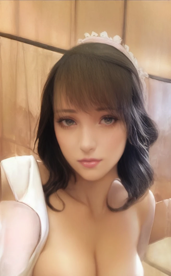 (masterpiece, best quality:1.2), cowgirl portrait, solo, 1girl, sheryl nome, beautiful detailed eyes, beautiful detailed lips, extremely detailed face, smiling, closed mouth, looking at viewer, strapless dress, corset, layered skirt, thighhighs, bare shoulders, outer space, starry sky, sensual
