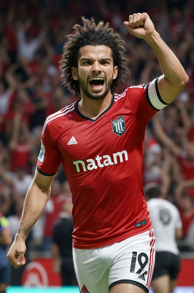Flamengo fan man celebrates goal