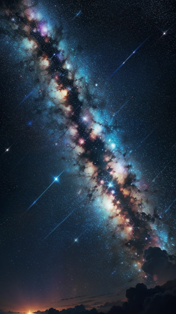 Highest quality,masterpiece,starry sky galaxy background,Extremely complex and exquisite details