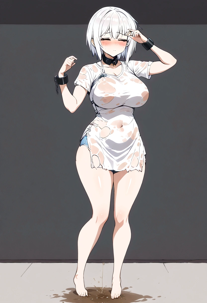 Anime. Girl. Cutie. Ssbbw. Slave. Dirty tunic. Torn tunic. Slave collar. Shackles. Barefoot. Cold. Runny nose. Nasal mucus. Snot flows from the nose. Sneeze. Sneezing. Strong, desperate desire to sneeze. She sneezed. Snot flowed from the nose when sneezing. Handkerchief. Cover your nose with your hand. Blows his nose. Urinary incontinence. Urination. Urine. Strong urge to pee. She pees on the floor. She peed herself. Diarrhea. Defecation. Poop. Strong desire to poop. She pooped in her panties. She shit herself. Standing. Stands at full height. Slave market. Sneezing fetish. Omorashi. Scat. Full height. Whole body. A high resolution. Ultra resolution.
