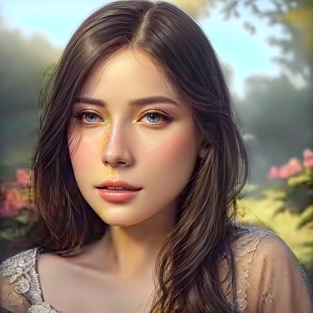 A woman standing, detailed face, beautiful eyes, long eyelashes, elegant pose, sunlit garden, lush greenery, colorful flowers, intricate details, ambient warm lighting, cinematic composition, vibrant colors, digital art, photorealistic, (best quality,8k,highres,masterpiece:1.2),ultra-detailed,(realistic,photorealistic,photo-realistic:1.37),beautiful detailed eyes,beautiful detailed lips,extremely detailed eyes and face,longeyelashes