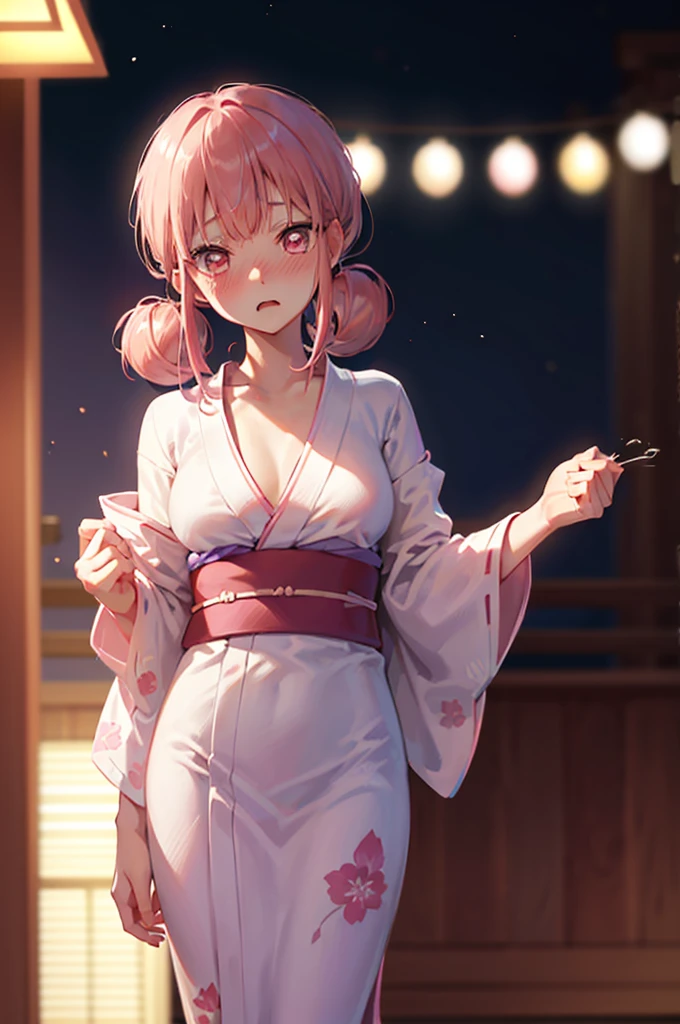 Acme Face、Random pose、Undressing、nsfw、yukata、yukata、Pale pink hair、Pale pink eyes、Under-ear bun hairstyle、Summer festival、night、、Pale purple eyes、show off breasts、nose blush、1 boy、bitch、POV shooter、blush、Embarrassed look、saliva、1 boy、POV shooter、Chest grab、Small breasts、手でhide、skill、、hide、、blush、、Embarrassed look、、blush、、Perfect hands、Fine hand、、Good hands、Summer festival、night、Pale pink hair、Pale pink eyes、Under-ear bun hairstyle、Summer festival、night、