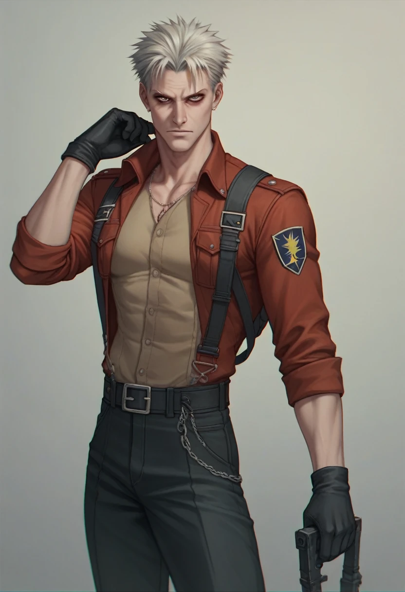 Bellowing, Alucard, male, sly, posing cutely, hellsing ultimate