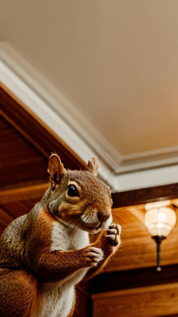 Squirrel inside the house 