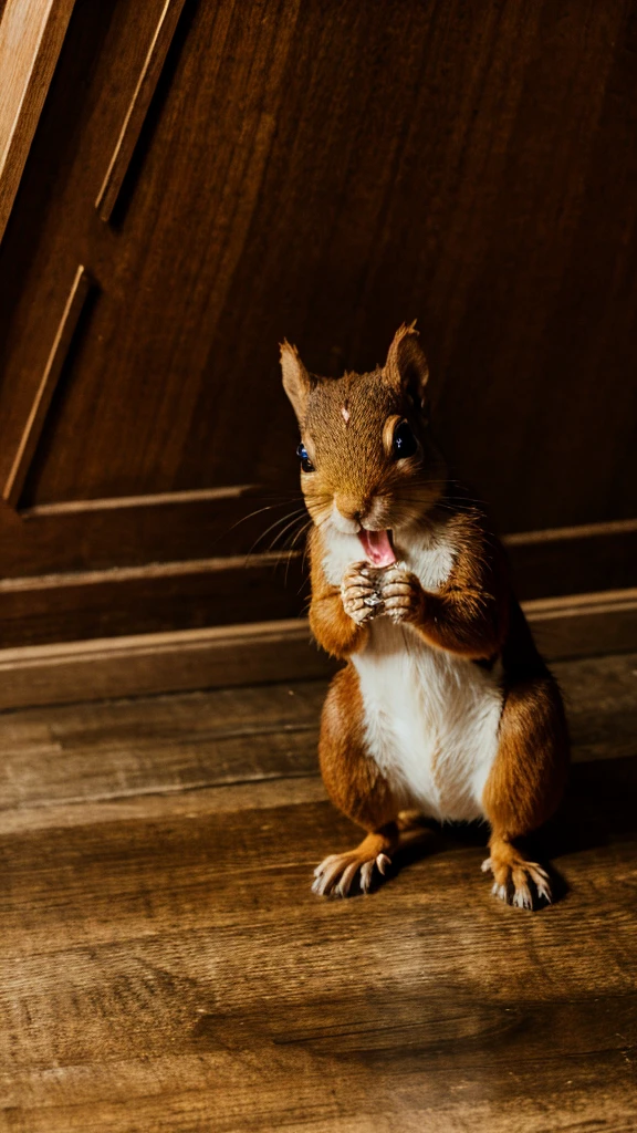Squirrel inside the house
