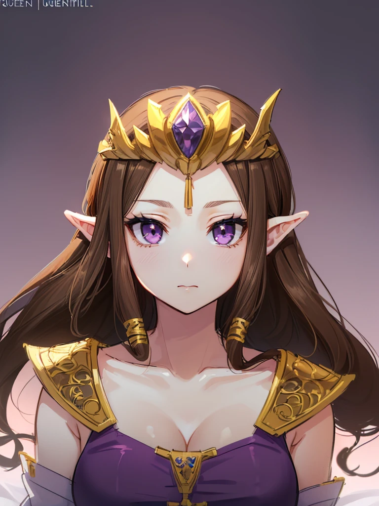 ((((Exposed shoulders)))),((())),(((((Side angle))))),(((Expressionless))),((((Striking a sexy pose)))))),((Upper Body)),((alone)),((),Anime art style,masterpiece,(Highest quality), (Super detailed),(Very delicate and beautiful),(ponytail),(detailedな顔と目),Beautiful eyes like jewels,(,(((Mature Woman,Queen))),(()),((crinoline)),,((Straight long hair)),,Cleavage,(bed),length_gloves,Very gorgeous hair accessories,、(((()))),((((Adult Expressions)))),((((Beautiful Face)))),((((dress)))),(()),(((Long Hair)))),((((Straight hair)))),((Cleavage)),((((Dark brown hair)))),Princess Zelda,((chest is slightly exposed)), ((Highest quality)),,(Very detailed) ,(((((Purple blouse))),(()),Brown Hair,, ((Highest quality)), (Very detailed),((detailed)),(((pray))),Nintendo, The Legend of Zelda),,((alone)), ((Highest quality)), (((Portrait of a single person))), ,