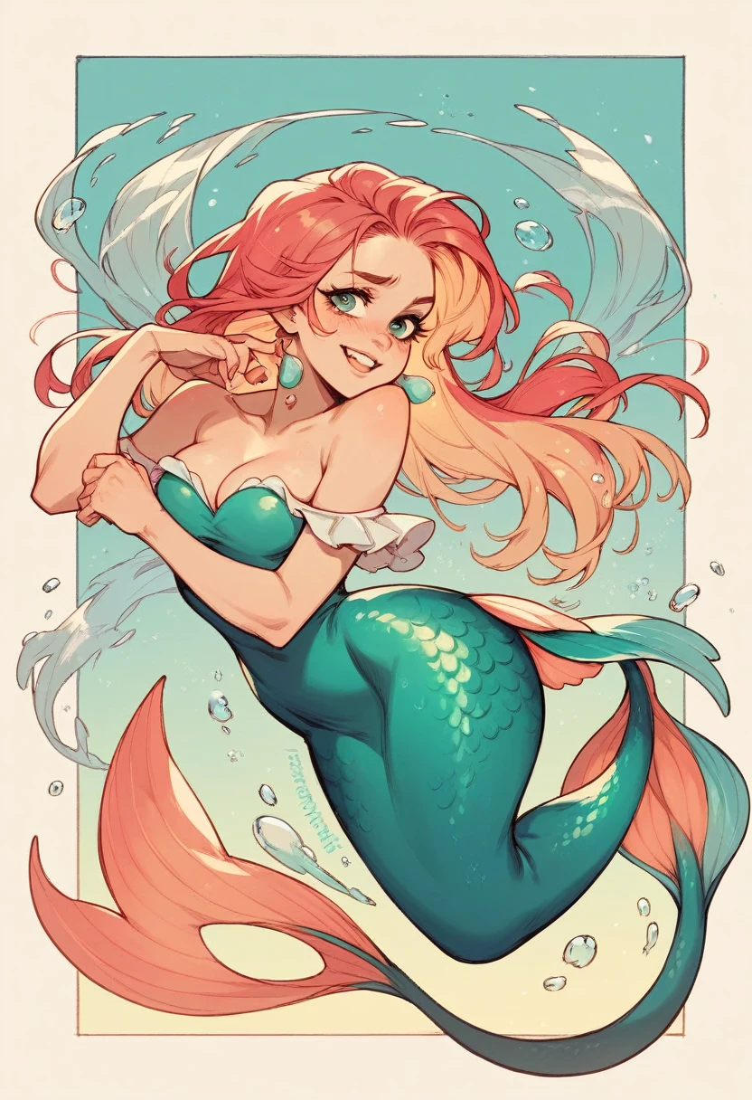 The little mermaid in a sexy pose