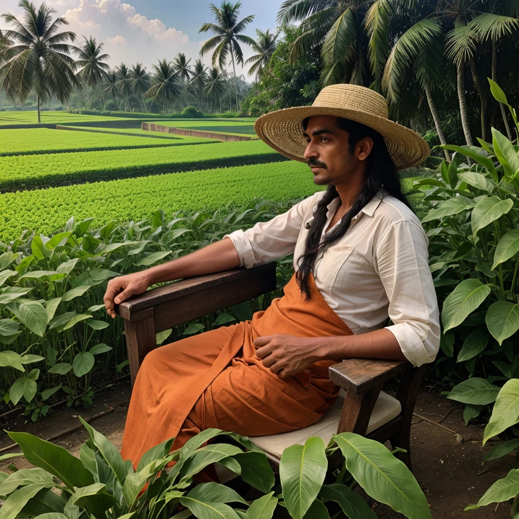 Dali as a farmer in Kerala 