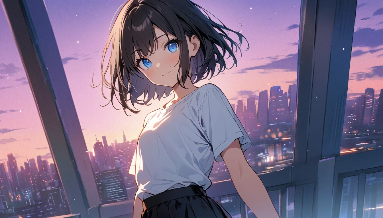 
Txt2Img
SDXL
12:59:56
1girl, solo, blue eyes, (detailed eyes), flat chest, short hair, black hair, ((white t-shirt)), simple t-shirt, black skirt, black socks, standing, upper body, gentle smile on her face((masterpiece, illustration, best quality)) girl Wearing sunglasses, Behind is the cityscape in the evening. There are twinkling lights of the city amidst the blue, blue, and purple sky. Cool girls stand on high balconies or bridges. Looking out at the city with a confident and calm expression. The colors of the picture emphasize the dramatic tone. close up to the face