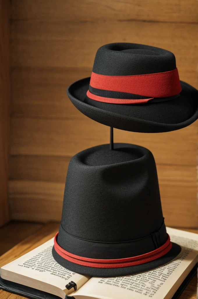 A book with an animated hat 