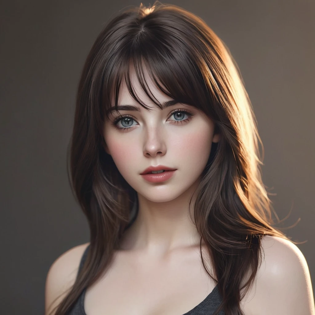 Realistic brunette girl 