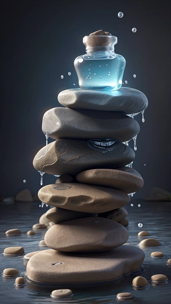 Create some water and stone type