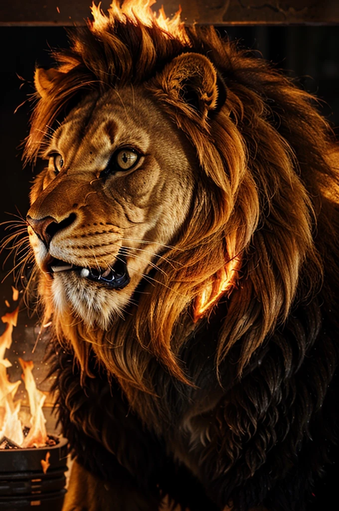 a fierce fire lion,hyper realistic fire lion,extremely detailed fire lion,realistic fire lion,fiery lion with glowing eyes,detailed fire mane,blazing fire lion sculpture,fierce fire lion flag,dramatic fire lion,intense fire lion,powerful fire lion,majestic fire lion,intense fire lion emblem,powerful fire lion banner,dramatic fire lion flag,hyper detailed fire lion,photorealistic fire lion,masterpiece fire lion,best quality fire lion,4k fire lion,8k fire lion,ultra-detailed fire lion,realistic fire lion,photo-realistic fire lion,studio lighting fire lion,extremely detailed fire lion,professional fire lion,vivid colors fire lion,physically-based rendering fire lion