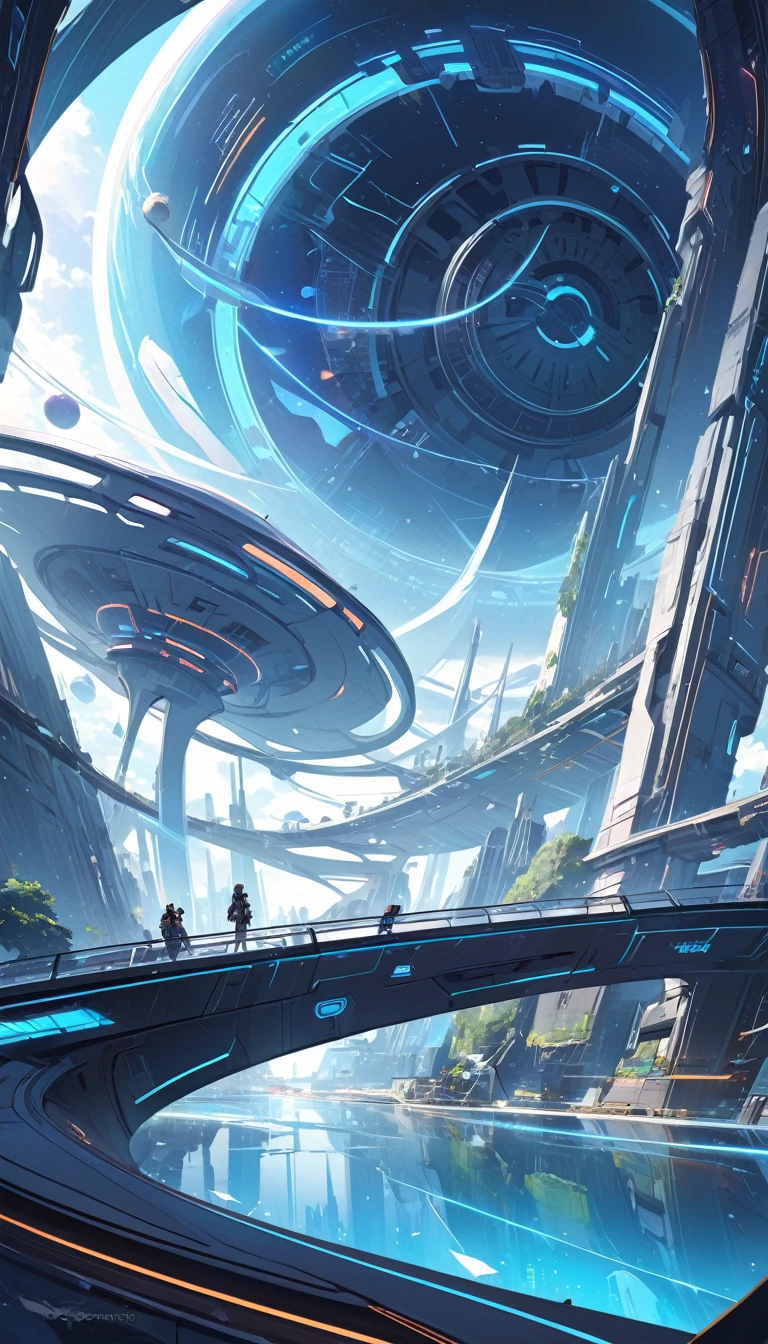 clockworld futuristic scene:1.5