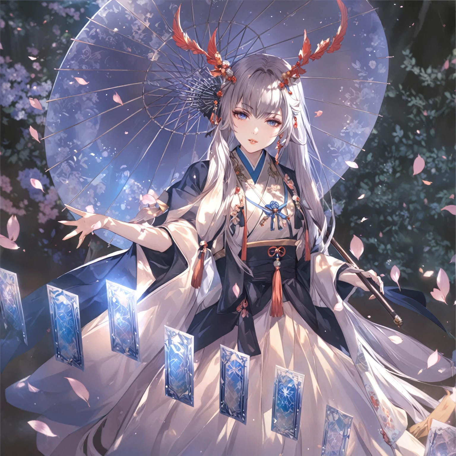 masterpiece, best quality, Fantasy aesthetics, Highly detailed, shadowverse style, female, japanese style