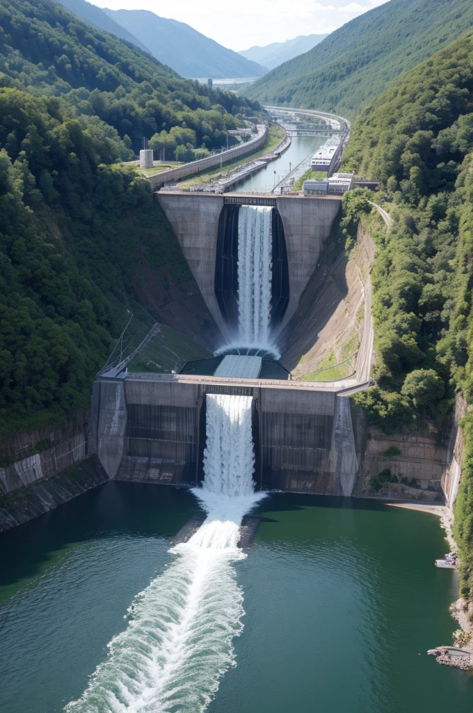 A hydroelectric plant