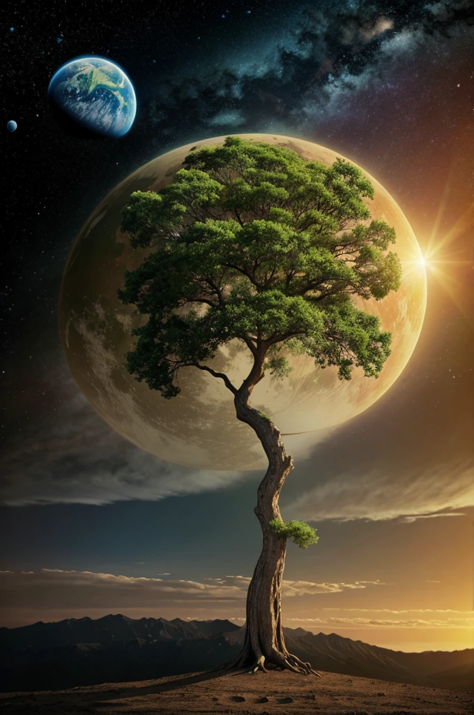 A growing tree from planet earth