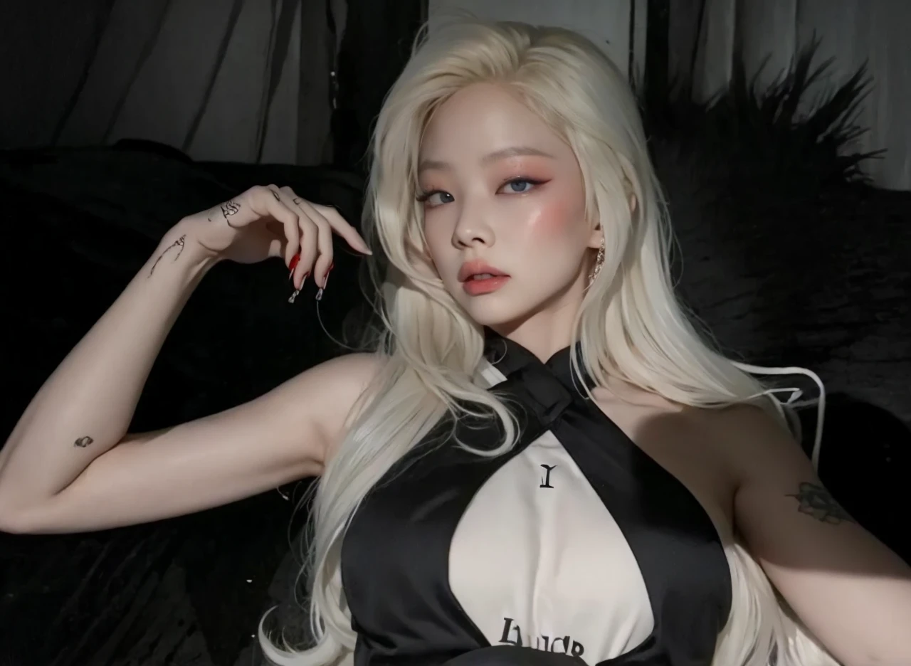 Jennie Blackpink with blue eyes