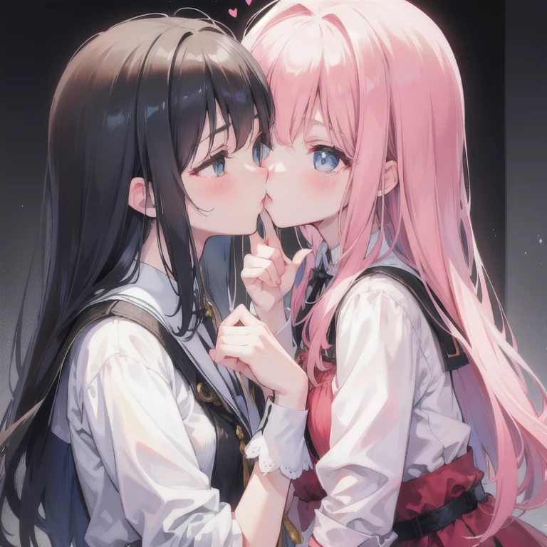 a young girl kiss another young girl