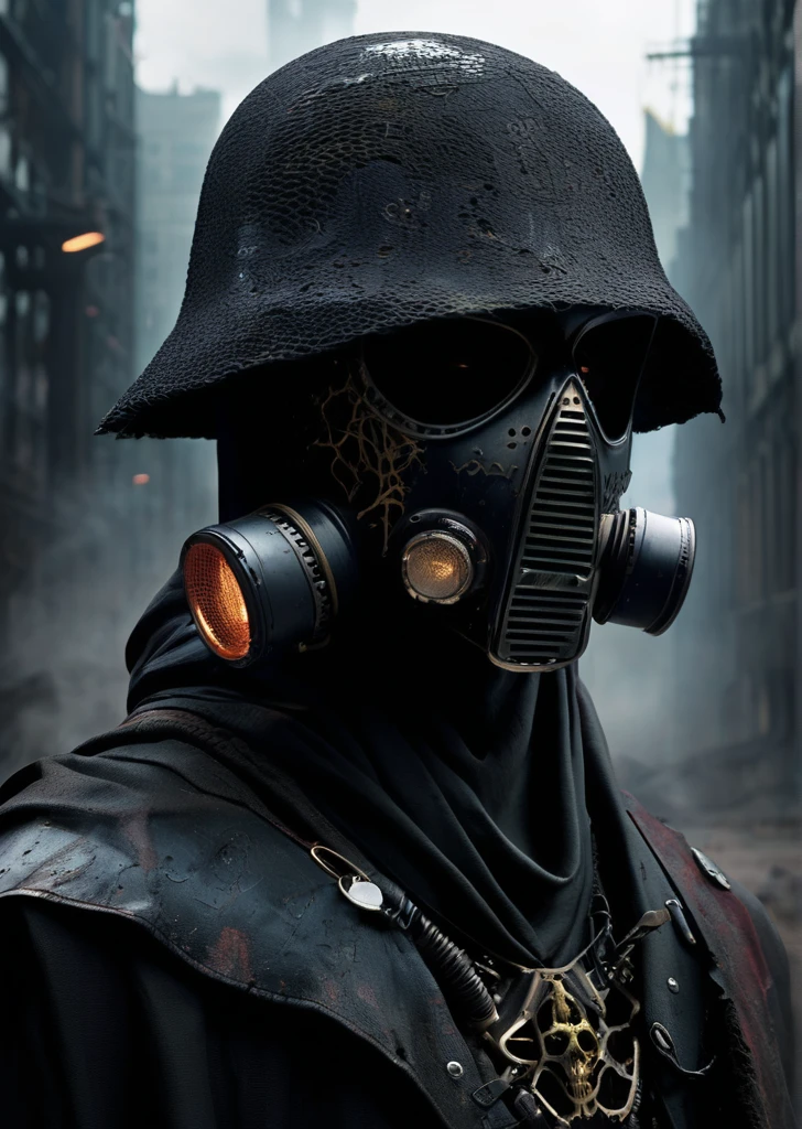 Azem the Traveler cloaked and masked, yearning to explore.
cinematic realism, looking at the camera, front, Luminism, and pollution-choked industrial landscape
(by Adam Martinakis ,ellen jewett )
reflections on helmet
Emphasize eerie atmosphere, high contrast, and interplay of shadow and light. Include colorful,
gothic horror
by Greg Rutkowski Andy Kehoe
