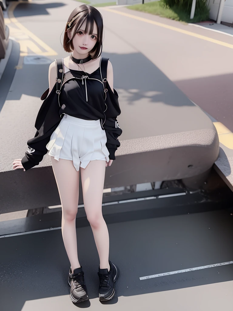 (RAW photo:1.2),(photorealistic:1.4),(masterpiece:1.3),(best quality:1.4),ultra high res,
HDR,8k resolution,
dreamlike,
check commentary,commentary request,scenery,((no text)),
solo focus, (full body),
(detailed eyes),(detailed facial features), (detailed clothes features),
skin tight, (shiny skin),(slender girl),(slim girl),
(1girl,solo),VirtualGirl-Rin, happy, smile, (small breasts), bangs, bob hair, short hair, brown hair, brown eyes, black choker, japanese idol, 16k, realistic
university student, , white high school sportswear,red sports shorts,sneakers,