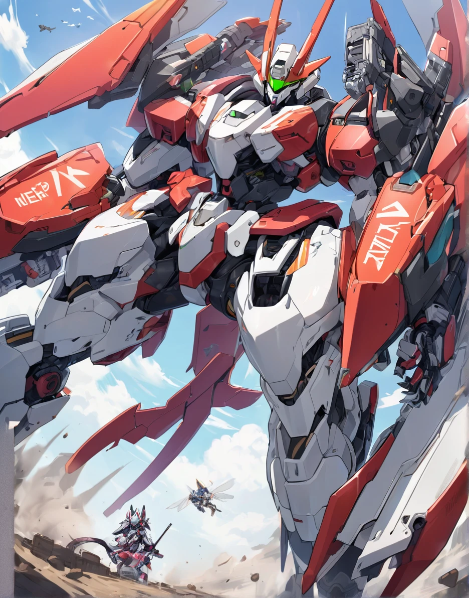girl with partial light mecha top suit ((small neko ears)) and ((fox tail)), mechanical extensions, stokings, ((one leg has a_ black stocking)), the other leg is skin, holding a giant Sniper Rifle Pointed to the ground, Beautiful face with perfect sky-blue and green eyes, white hair, damaged oversized shirt over the suit which shows shoulders and skin. Futuristic wings with neon and rifles Cool dynamic pose, school skirt, mecha musume, mechanical parts, mecha, headgear, robot joints, full armor, becoming a mecha, lora:mecha_offset:0, lora:mechatest:0
Super detailed face, anime of the year, sexy girl face with seductive smile