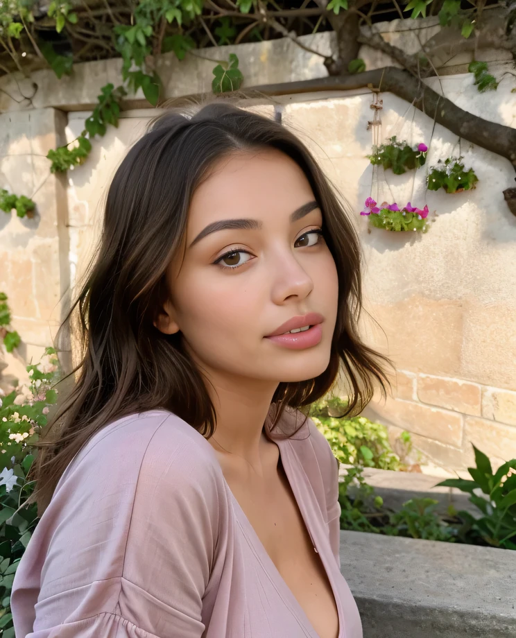araffe femme dans ,une robe brown, habillé en brown ,reddit, tachisme, Violette Myers, femme splendide, magnifique femme, beauté à couper le souffle, Portrait de Sophie Mudd, 18 ans, magnifique belle femme, femme magnifique, Kim Kardashian, 21 ans, demi rose, jolie femme, gros sein , elle sourit, garden, fleur coloré