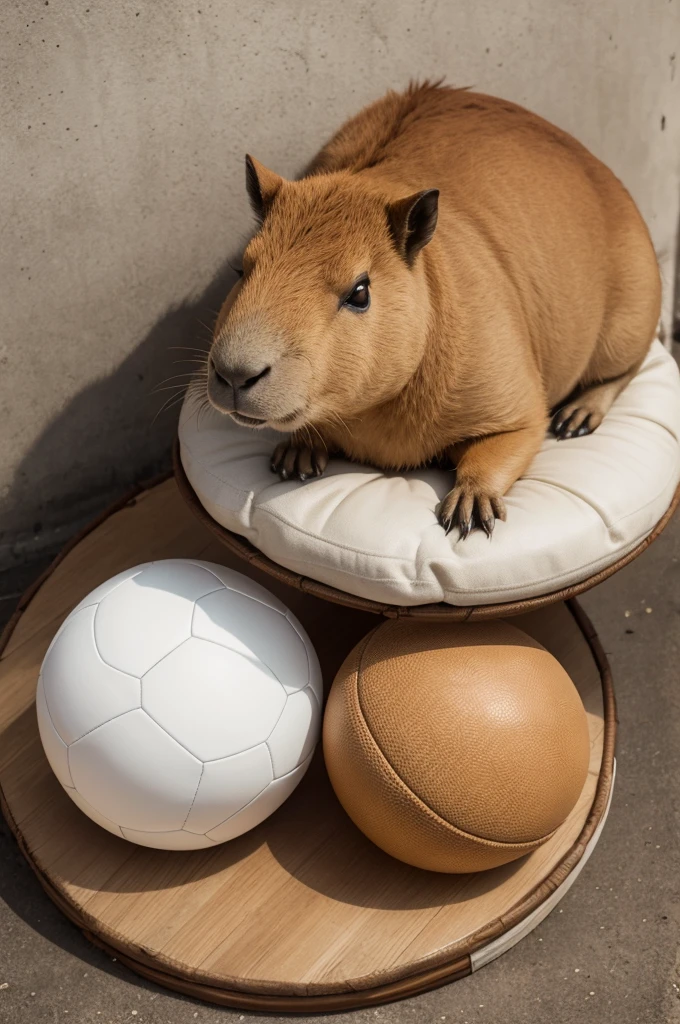 round football shield with a capybara in the middle saying “Ipiranga