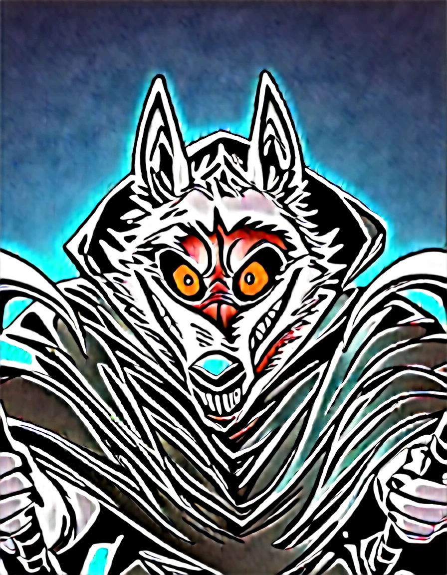punctuation_9, punctuation_8_High above, punctuation_7_High above, assessment_safe,fountain_velues,d3ath,
standing alone, badass clothing, ful dressed, layer, mantea, missiles, teeths, evil smile,gazing at viewer, Absurd resolution, creepy background, 1:1, melee missiles, holding the scythe, polar arm,skull ornament,dual wield, 
horror themed, moody lighting, put coins in his eyes and give the image a more terrifying tone
 
