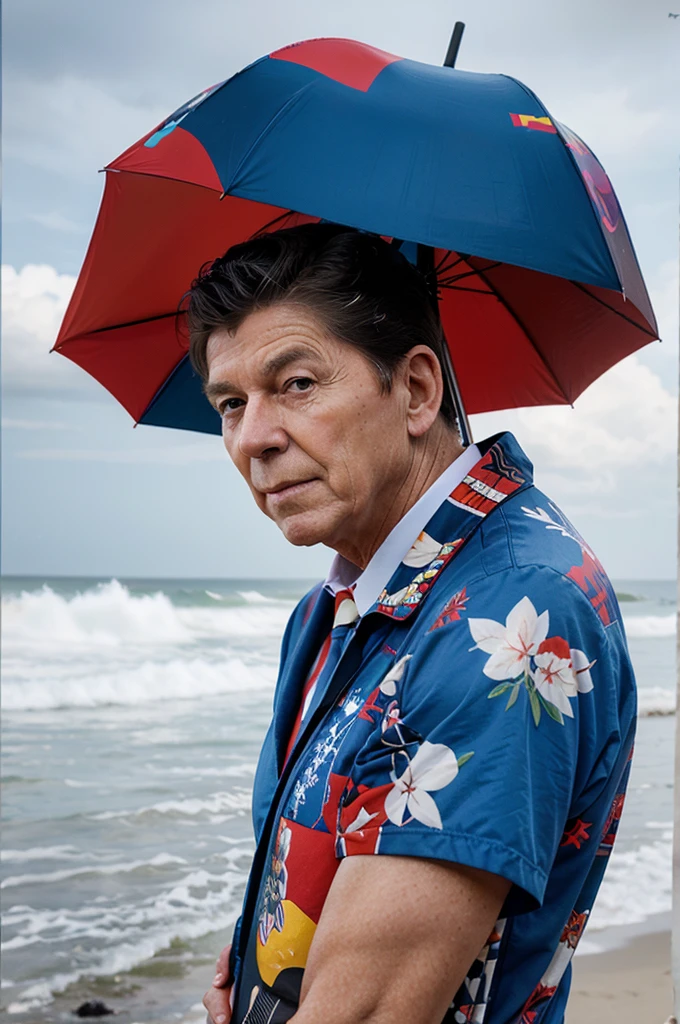 umbrella with ronald reagan print