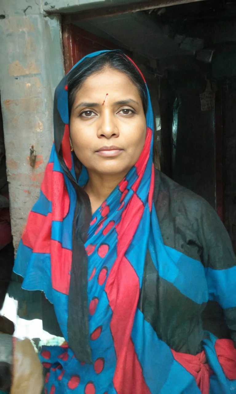 Compose a captivating scene featuring a 50-year-old Indian woman, adorned in a vibrant saree and sporting bridal makeup, exploring a bustling fish market. Illustrate the colorful array of fresh seafood, the lively atmosphere of the market, and the cultural richness of the surroundings. Capture the woman's expression, blending the wisdom of her age with the joy of discovering the diverse offerings at the market. Use descriptive details to convey the sights, sounds, and smells of the fish market, creating a vivid and culturally immersive experience